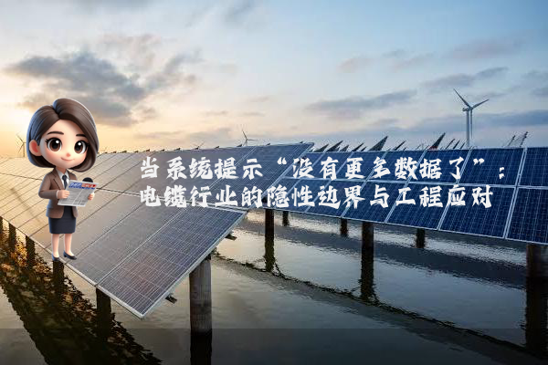 当系统提示“没有更多数据了”：电缆行业的隐性边界与工程应对